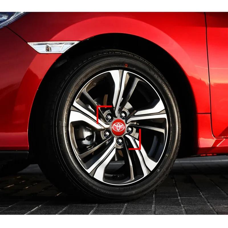 4pcs 56+60mm Car Styling Wheel Hub Center Caps Rim Cover Badge Emblem Stickers For Toyota Corolla Yaris CHR Rav4 Auris Avensis