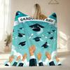 Graduation season Throw Soft Flannel AC Blanket Lightweight Summer Nap Throw Cozy  Blanket for Sofa Bed Travel Home