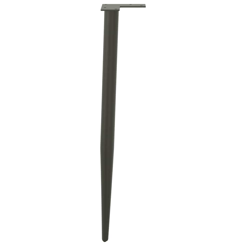Vidaxl Nogi Do Stolika Kawowego, 4 Szt., Antracyt, 72-73 Cm, Stal