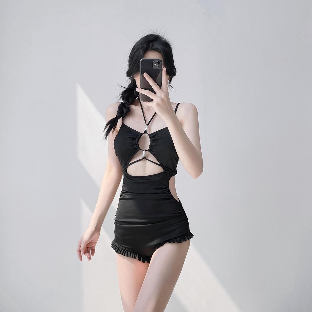 Damski dwuczęściowy strój kąpielowy wyszczuplający z kontrolą brzucha, zakrywający całe ciało top z długim rękawem, wysokiej klasy konserwatywny strój kurortowy