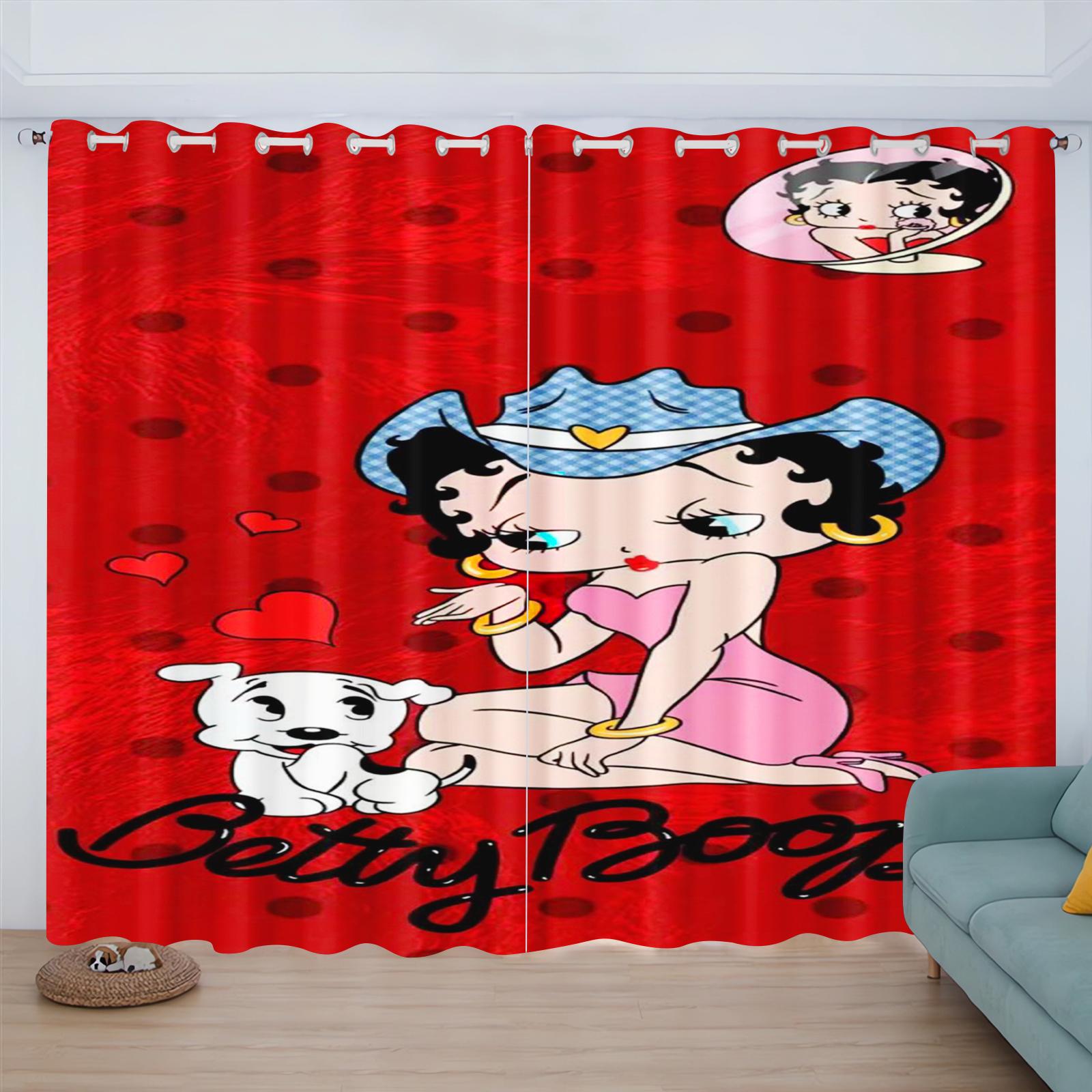 

Мультяшная Мисс Бетти Домашняя Штора 3D Милая Печать Милые Светофильтрующие Шторы Гостиная Спальня Защита От Тепла и Солнца 100x140cm