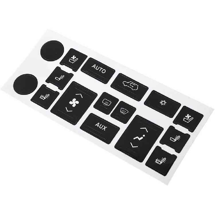 AC & Radio Repair Stickers for 2007-2014 Cadillac Escalade EXT ESV, Climate Control and Multimedia Button Repair Decal Stickers