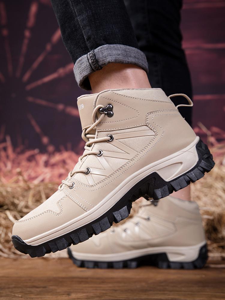 New High-top Outdoor Shoes Men's Hiking Shoes Women's Hiking Shoes Waterproof and Non-slip Sports Shoes Breathable Travel Shoes Men