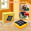 Tic Tac Toe Bolt Game,  Educational Tic Tac Toe Handheld Puzzle Games, Portable Travel Games, Board Games As Gifts for Children and Adults (Yellow)