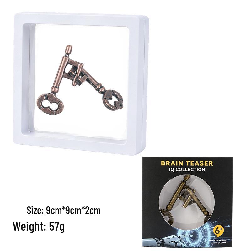 Mo Xu Zinc Alloy Puzzle Series: Educational Toy with Nine Interlocking Rings.