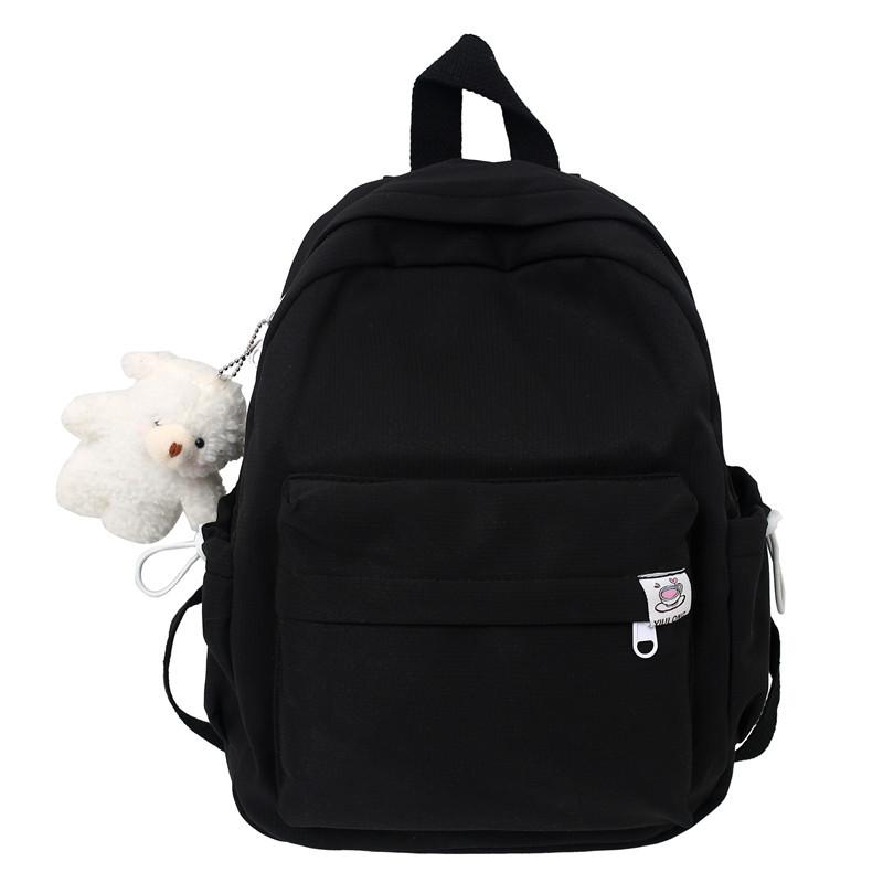 Schoolbag Xiulong Girls Canvas Small School Bag Japanese Small Fresh Backpack Korean Edition Mini Candy Color Student Travel Backpack
