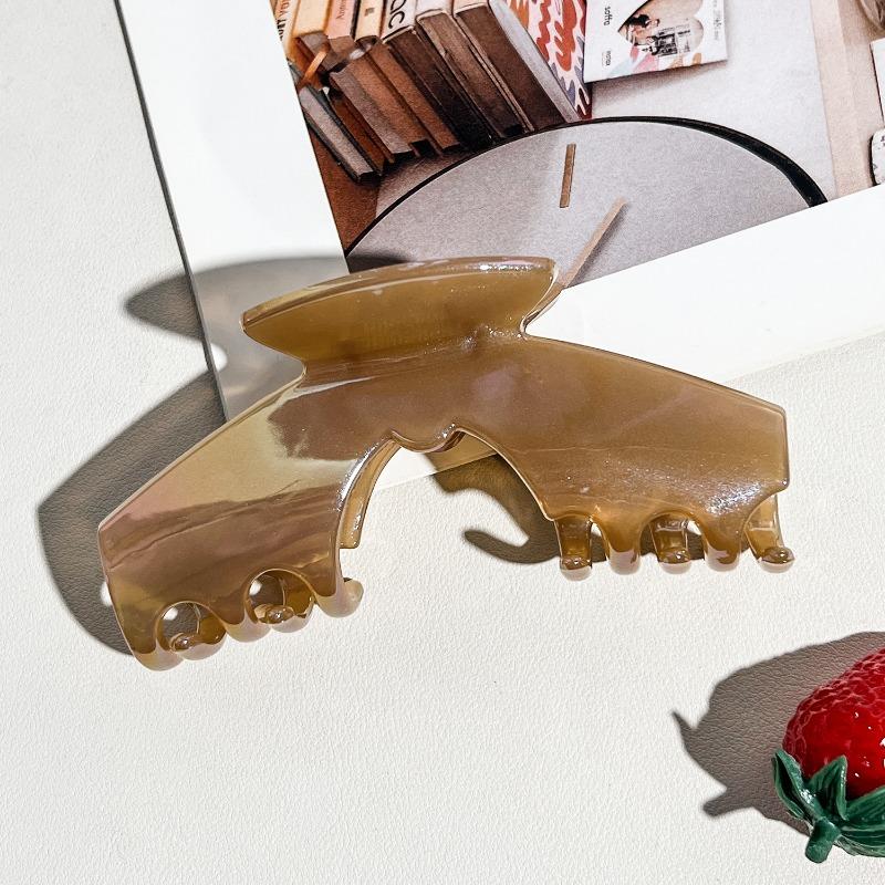 Jelly-colored Bow Back Head ClawLarge Hair Claw Updo Shark Clip Hair Accessory