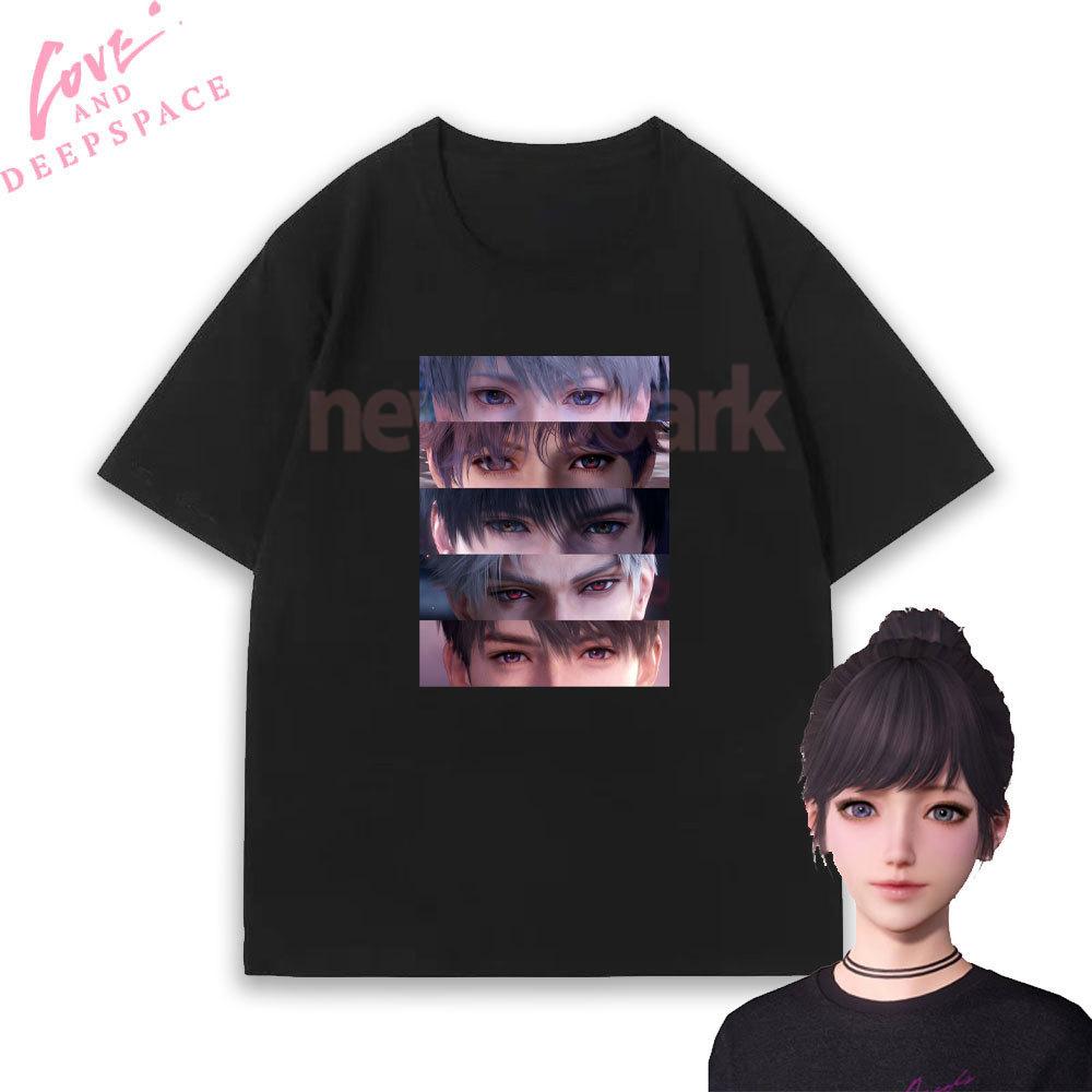 Love and Deepspace Choose Your Guy Zayne Xavier Sylus Rafayel Graphic T Shirts Woman Man Couple Otome Game Anime Cotton Tshirt