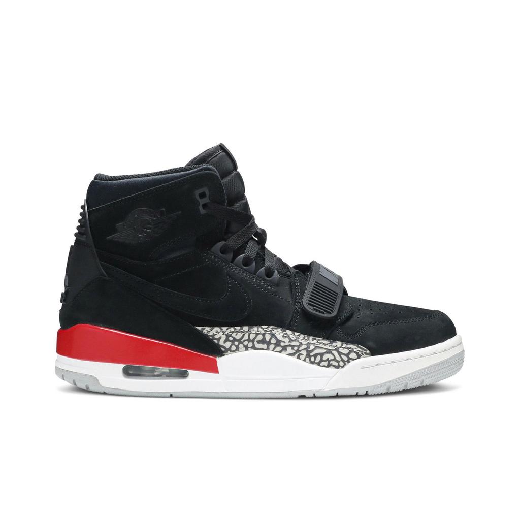 Air Jordan Legacy 312 'Schwarzes Wildleder' (Unisex) Schwarz / Feuerrot-Zementgrau Vintage Basketballschuhe AV3922 060