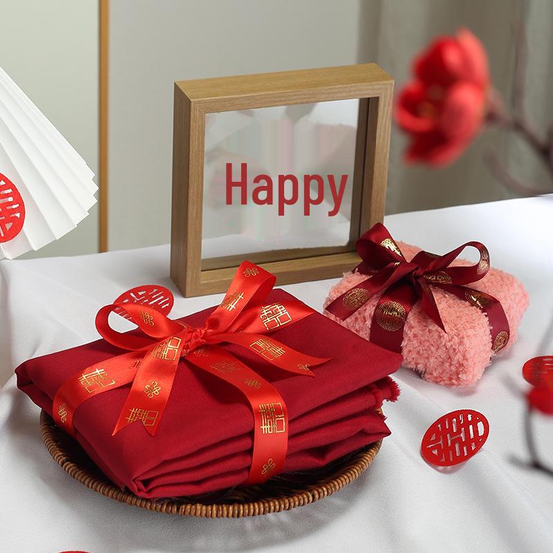 Red Ribbon Streamer for Festive Wedding Gifts and Quilts