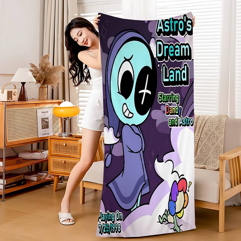 

Popular Game D-Dandys World Bath Towel Microfiber Soft Water Absorbing Breathable For Girl Kids Decorative Cartoon Beach Towel W40*H60(CM)