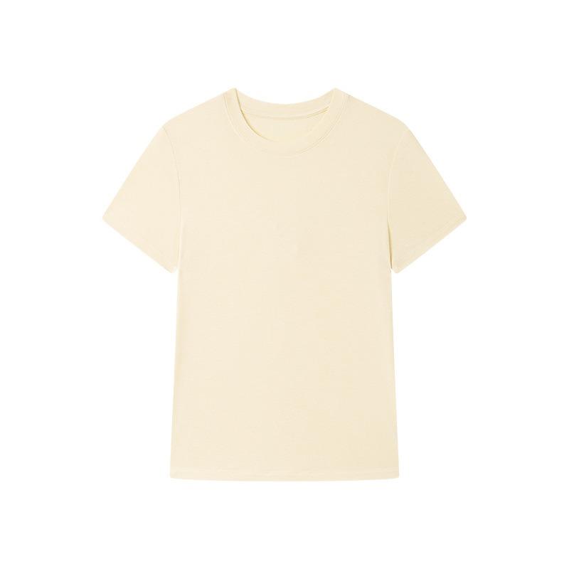Tencel Modal Mulberry Silk Short-sleeved Women's Summer Round Neck Wool Outer Shirt Slim-fitting and Thin Versatile Bottoming Shirt