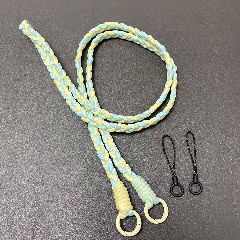

Long Twisted Woven Lanyard Neck Rope with Universal Crossbody Phone Chain