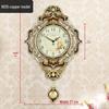European Modern Large Silent Wall Clock with Metal Pendulum - Antique Quartz, Simple and Creative Design for Living Room