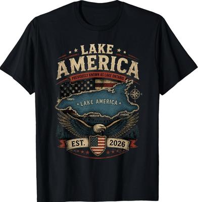 Lake America Usa Previously Ontario Canada Funny Patriotic T-Shirt