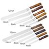 Cake Spatula Baking Wooden Handle Tools Stainless Steel Cupcakes Fondant Scraper for Kitchen
