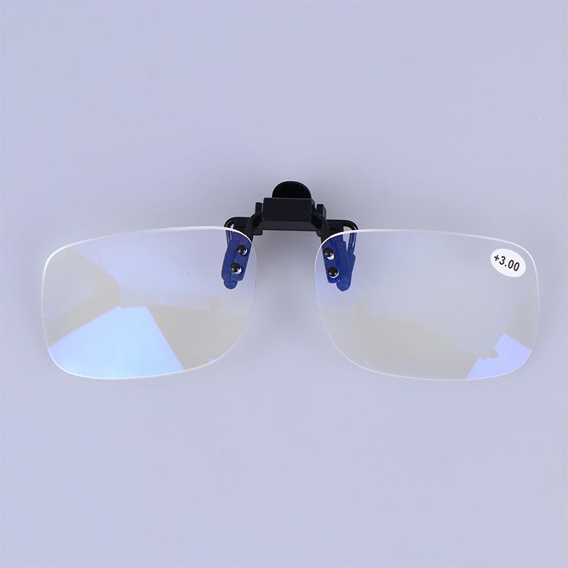 Ultra-Light Clip Presbyopic Glasses Rimless Flip Up Down Reading Glasses With Clip Optical Lenses Magnifying Glasses For Reading