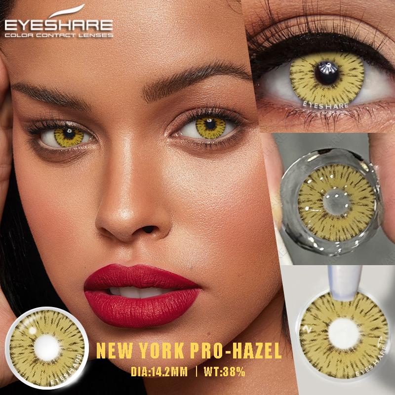 Eyeshare Colored Contact Lenses Eyes New York Pro Series 1 Pair Decoration Comestics Makeup