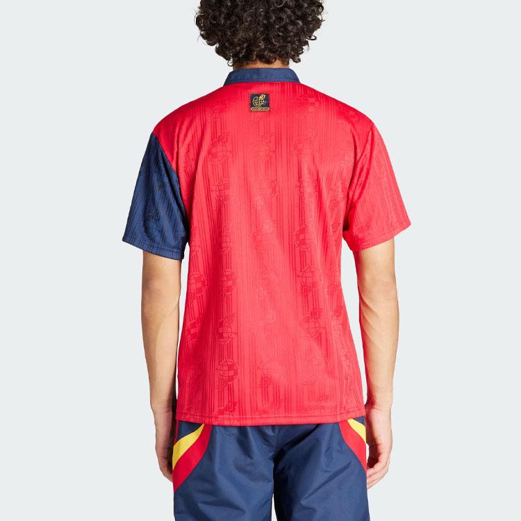Adidas Spain 1996 Home Jersey Cultural Casual Sport Short Sleeve Men Tops Dark-Red IT7754