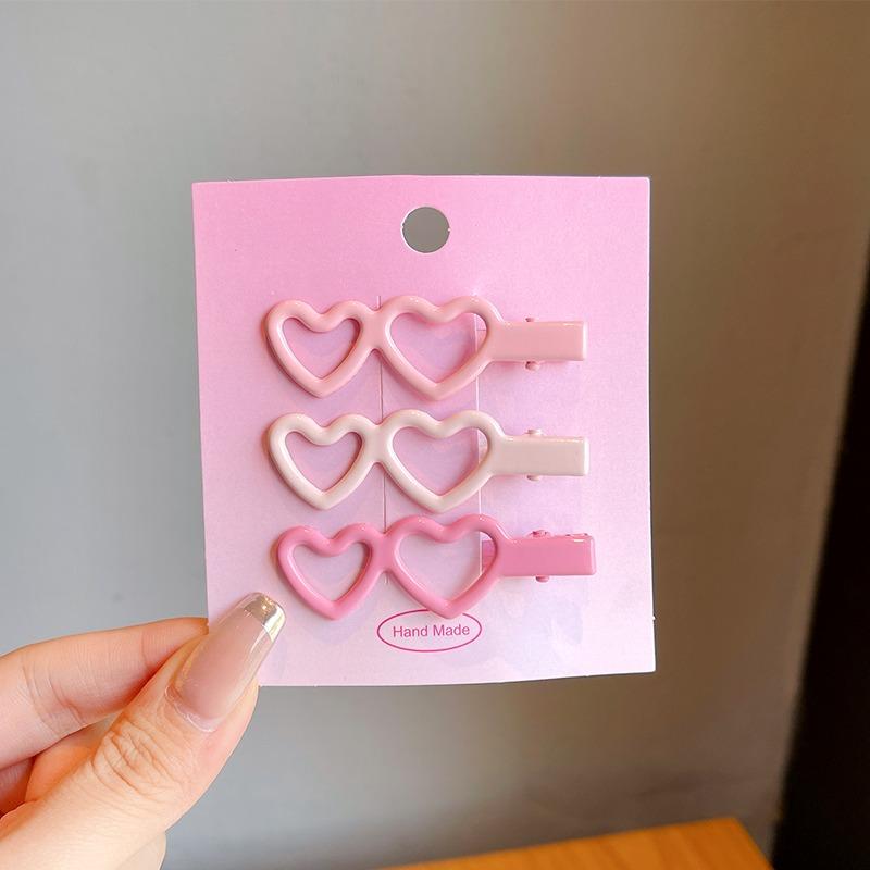 

3 шт./набор Новые детские милые розовые заколки для волос с украшением в виде бантика для маленьких девочек, классические заколки-автоматы в виде кроликов, детские аксессуары для волос