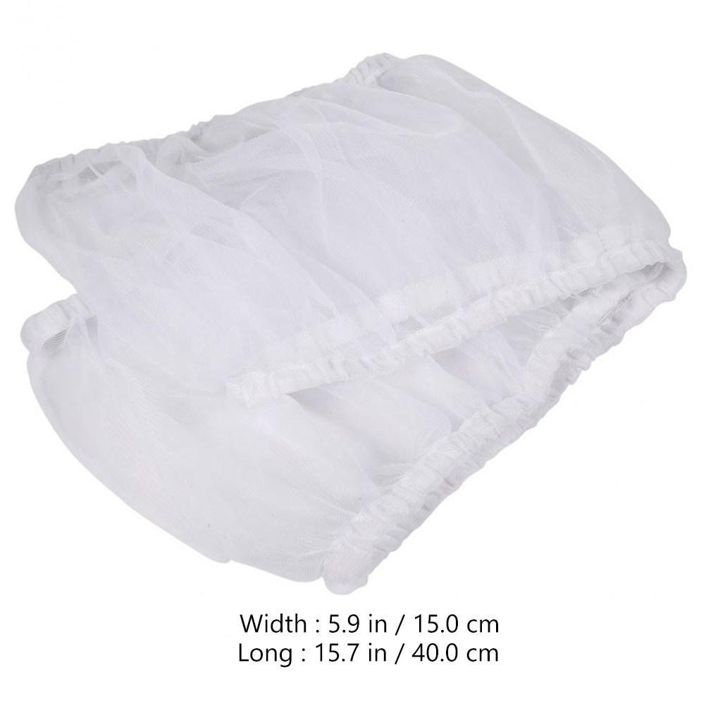Bird Cage Mesh Catcher Net Cover Skirt Size S White Heavy Duty Elastic Secure Fit Breathable Cage Cover Catcher