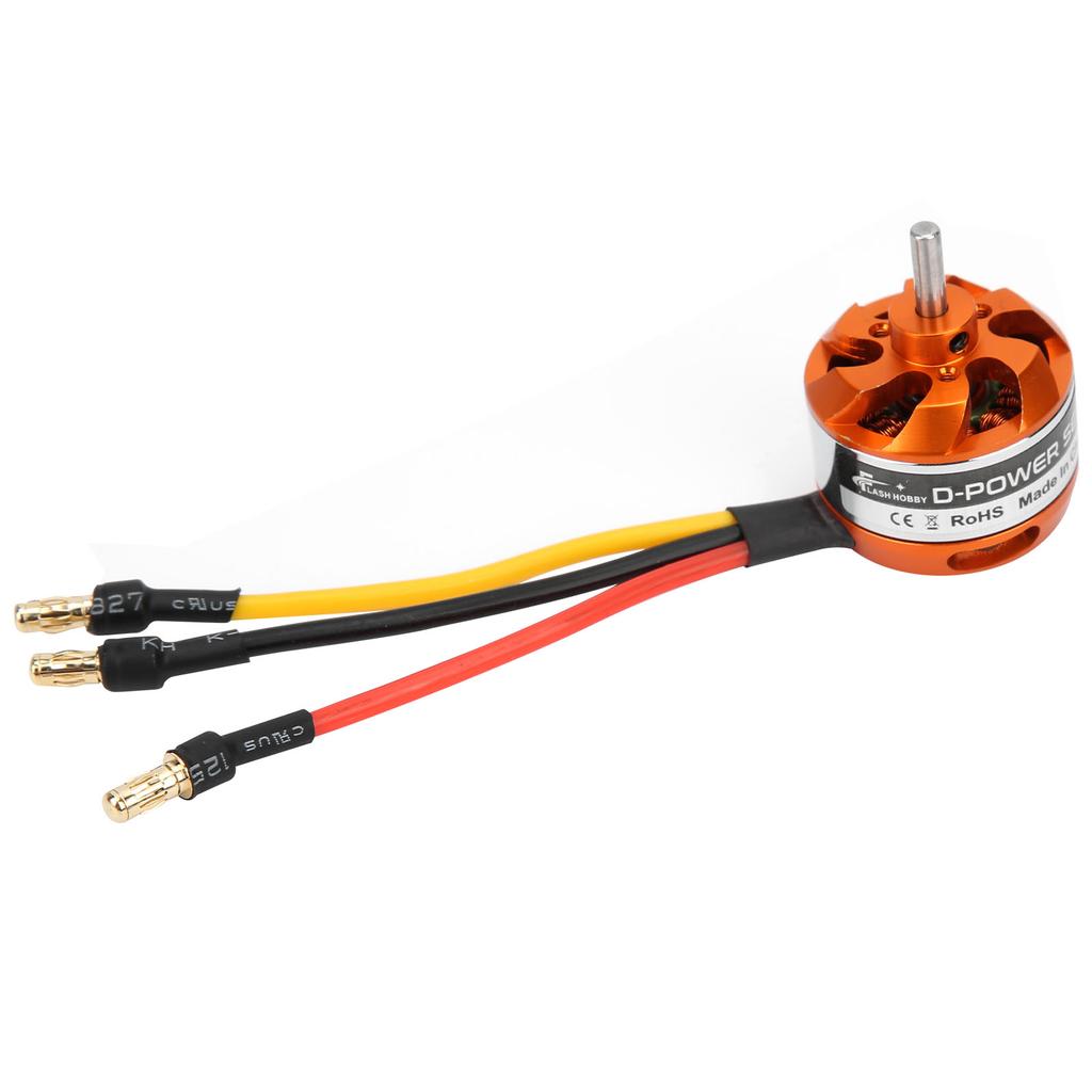 D2822 Brushless Motor with Adapter RC Motor Replacement for RC FixedWing Airplane(1800KV )
