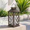 Yousheng Retro Solar Lantern, Outdoor Solar Candle Lantern, Waterproof Solar Garden Light with Hanging Loop, Decorative Light for Yard Patio Terrace