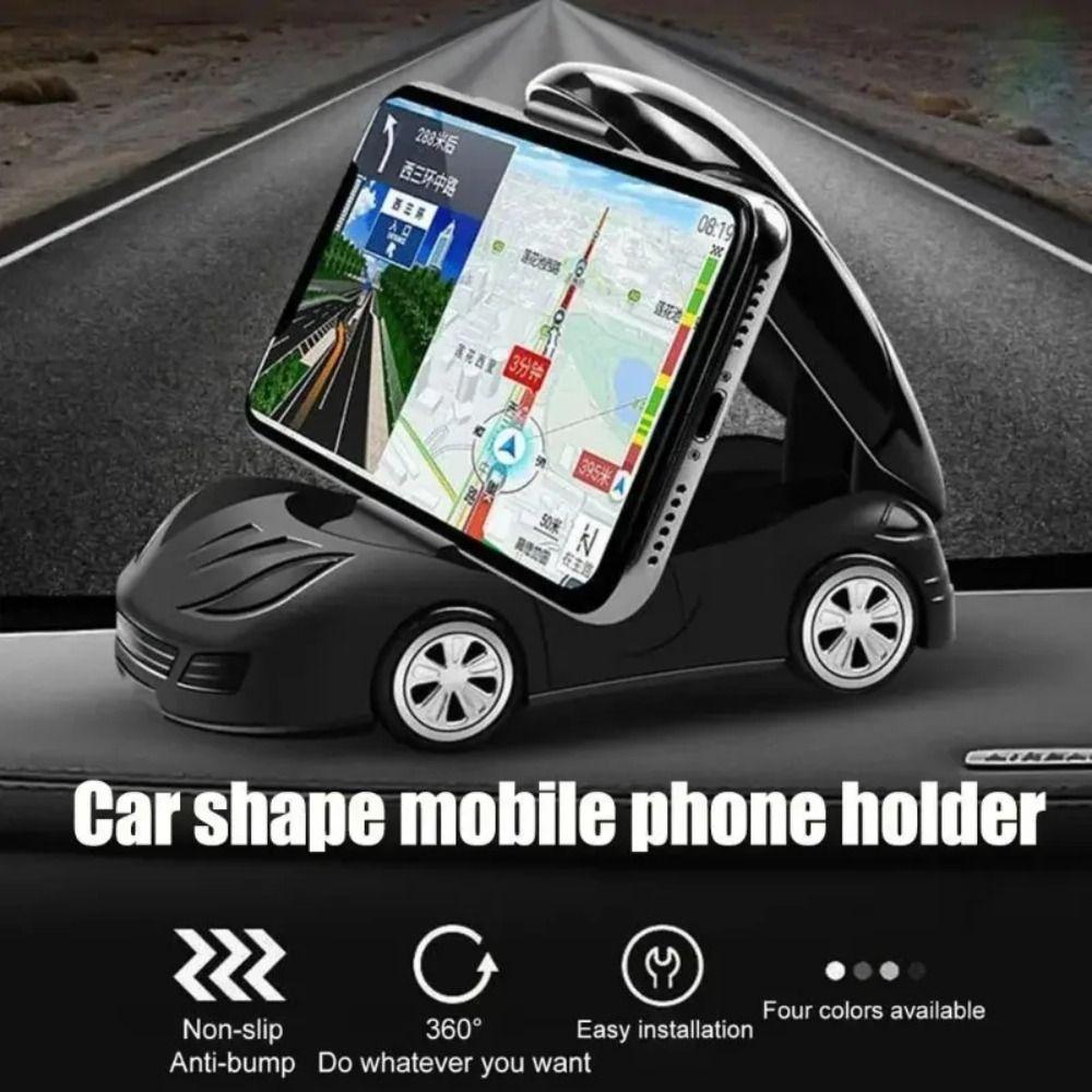 

360° Rotating Vehicle Shape Phone Holder Stable Car Dashboard Phone Stand Doll Decorations
