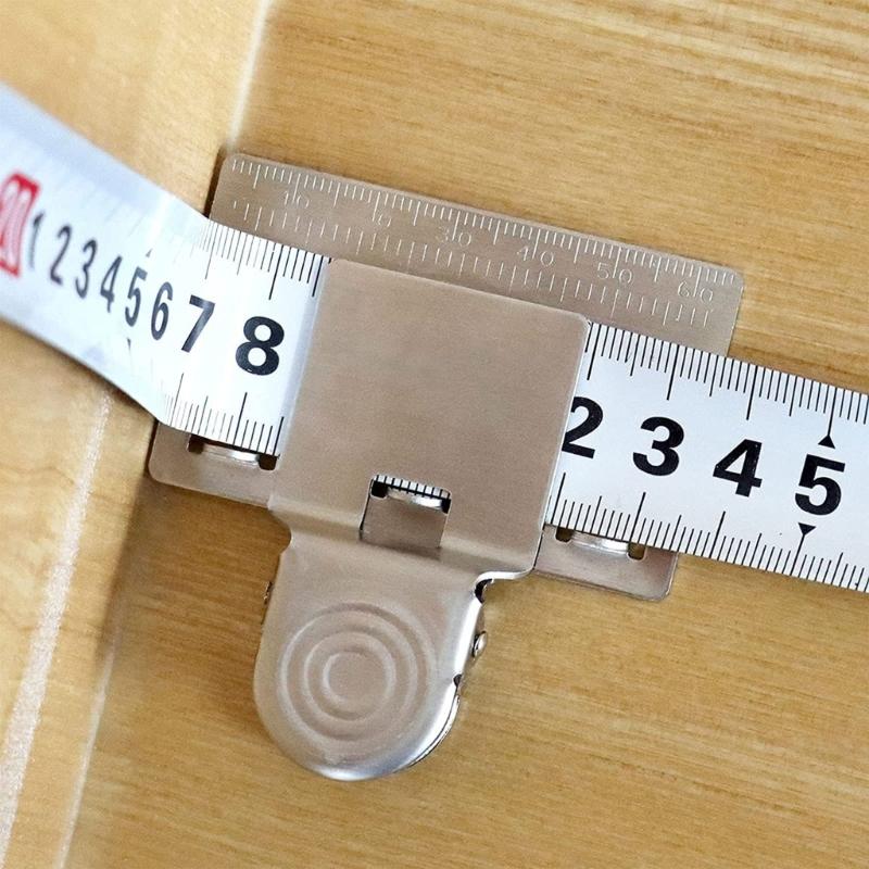 Measuring Tape Clip Tool Corners Clamp Holder- Precision Measuring Tools Fixed Ruler- Mark Tools for Most Tape Measures