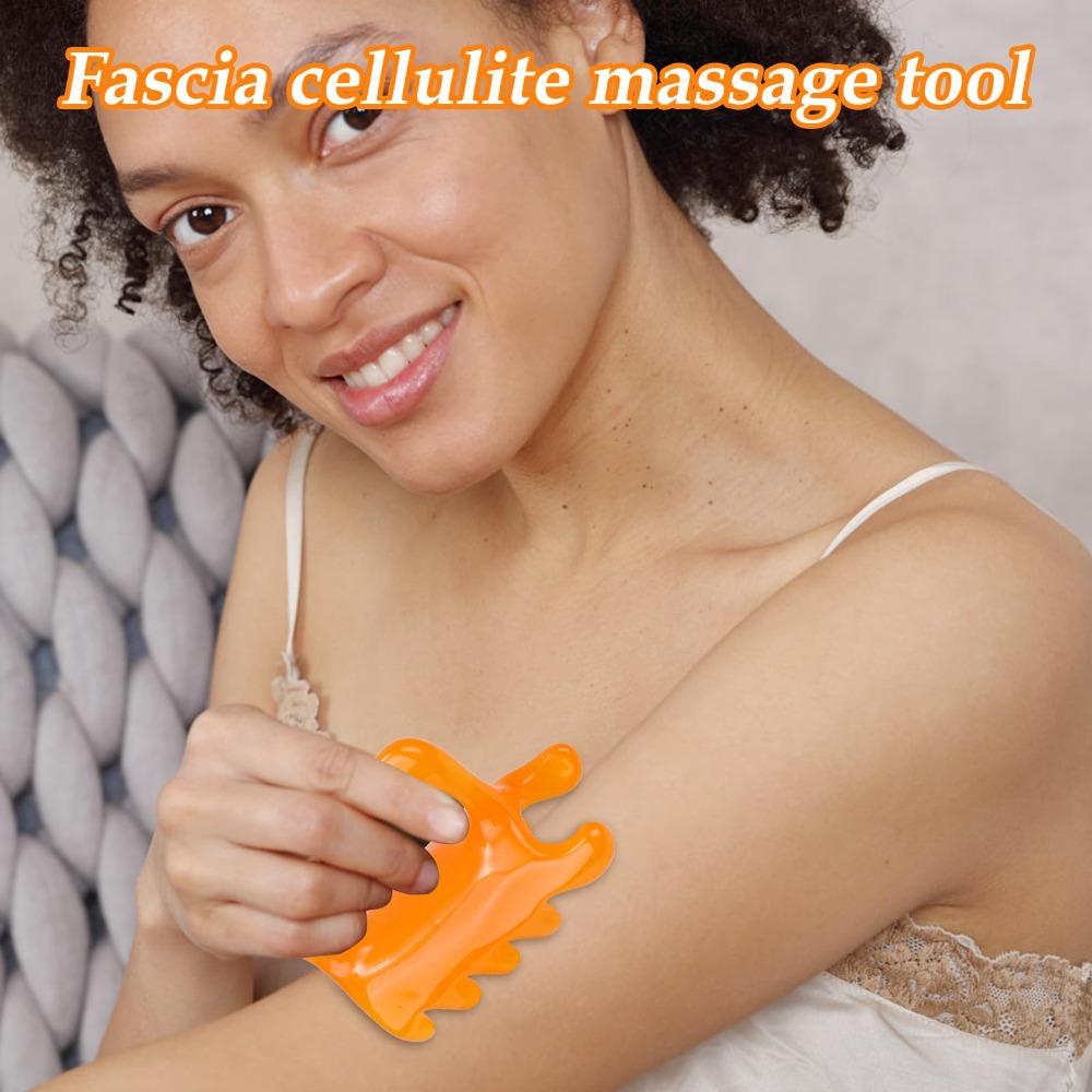 Resin Fascia Cellulite Massager Amber Muscle Massage Comb Fascia Massage Comb  For Shoulder Back