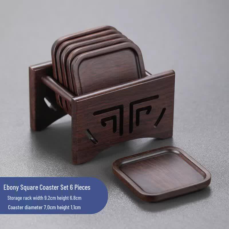 Solid Wood Teacup Coaster for Gongfu Tea Ceremony