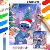 Stitch Christmas Oil Painting Hand Painting Art Kit Coloring Painting Handmade Diy Home Decoration Gift