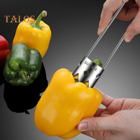 1/2 Adet Paslanmaz Çelik Biber Çekirdeği Çıkarma Aleti Sebze ve Meyveler İçin Hızlı Çekirdek Çıkarma Kullanımı Kolay Kırmızı Biber Çekirdeği Çıkarma Aleti
