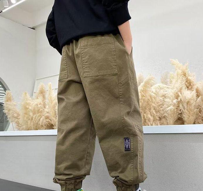 Παιδικά Φθινοπωρινά και Ανοιξιάτικα Παντελόνια Cargo Παντελόνια με Τσέπες Παιδικό Jogger Μεσαία και Μεγάλα Παντελόνια Κολάν Μοτίβο Παντελόνι Φόρμας Παιδικά Αγόρια Casual παντελόνια