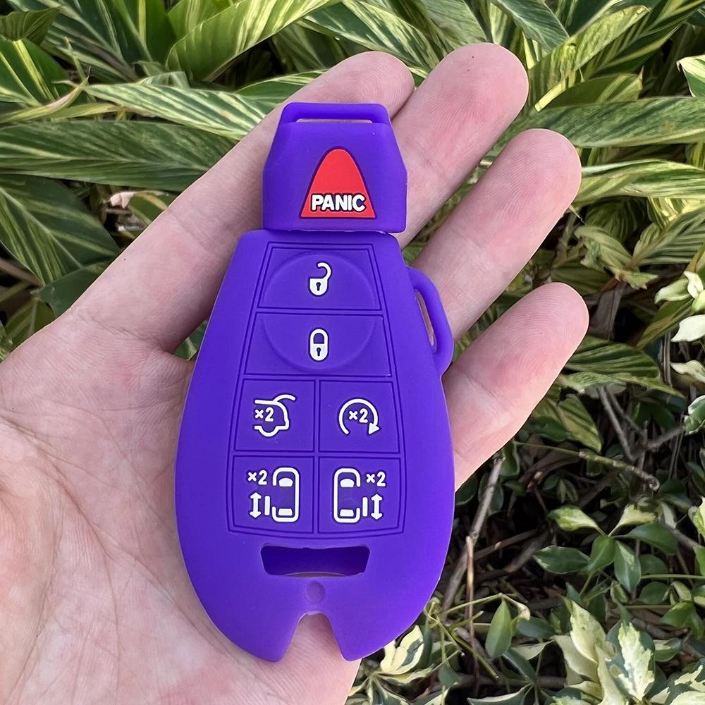 7 Buttons Silicone Car Key Cover Case Skin for Jeep Commander Dodge Grand Caravan Chrysler Grand Voyager Town Country Remote Set