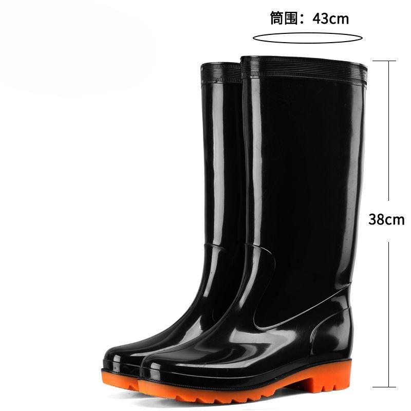 Wear to Work Half High Men's Rain Boots Lightweight Without Lacing Galoshes for City Mud Fishing Water Wear-resistant Male Shoes
