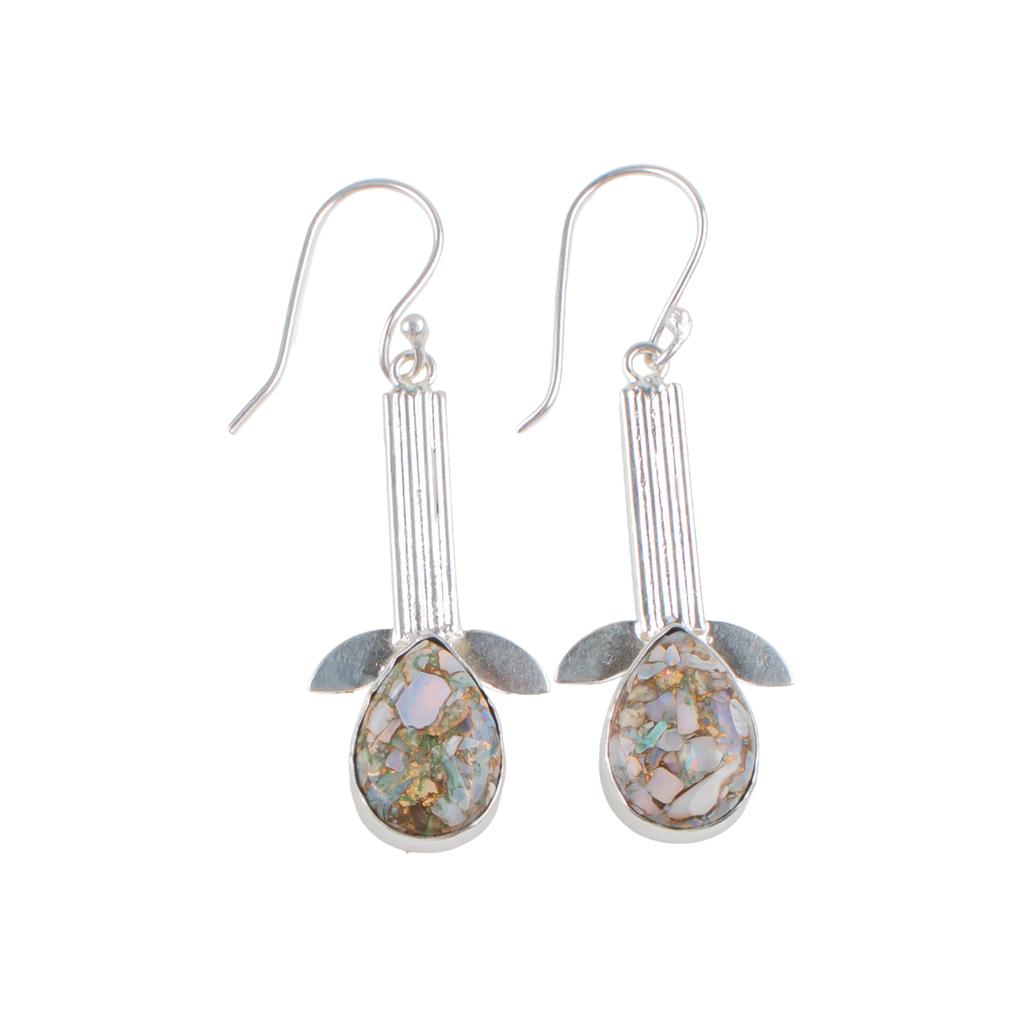 Pink Opal Copper Gemstone 925 Sterling Silver Trendy  Jewelry Earrings For Wife EE-36-34