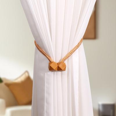 1 Pair Magnetic Curtain Hooks Tiebacks Solid Color Wear Resistant Easy To Install Curtain