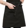 Wasserdichte Unisex-Halbschürze mit Tasche, Kellnerin, Chef-Taillenschürze, resistent, für Restaurant, Café, Schnürung, kurze Schürze