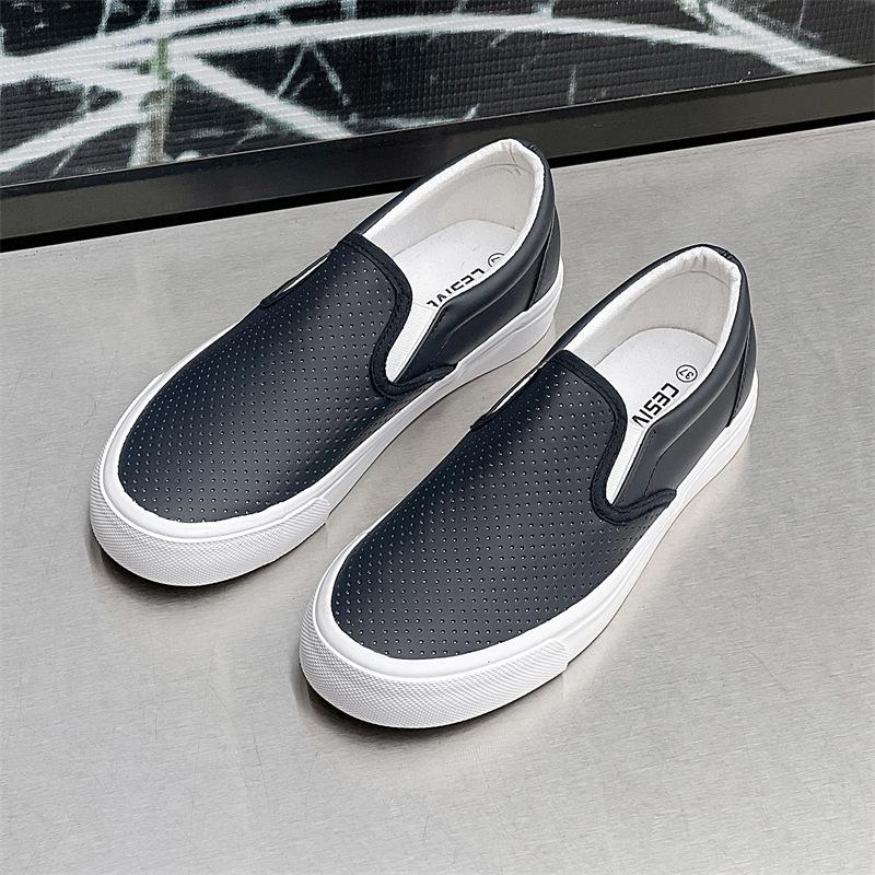 2025 Spring Mesh Breathable White Flat Shoes Women's Non Slip Sports Casual Shoes Lace-up Comfortable Slip On Vulcanized Shoes