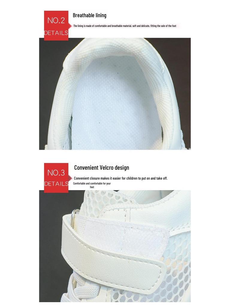 2024 Spring/Autumn Kids' White Shoes: Versatile Casual for Boys & Girls