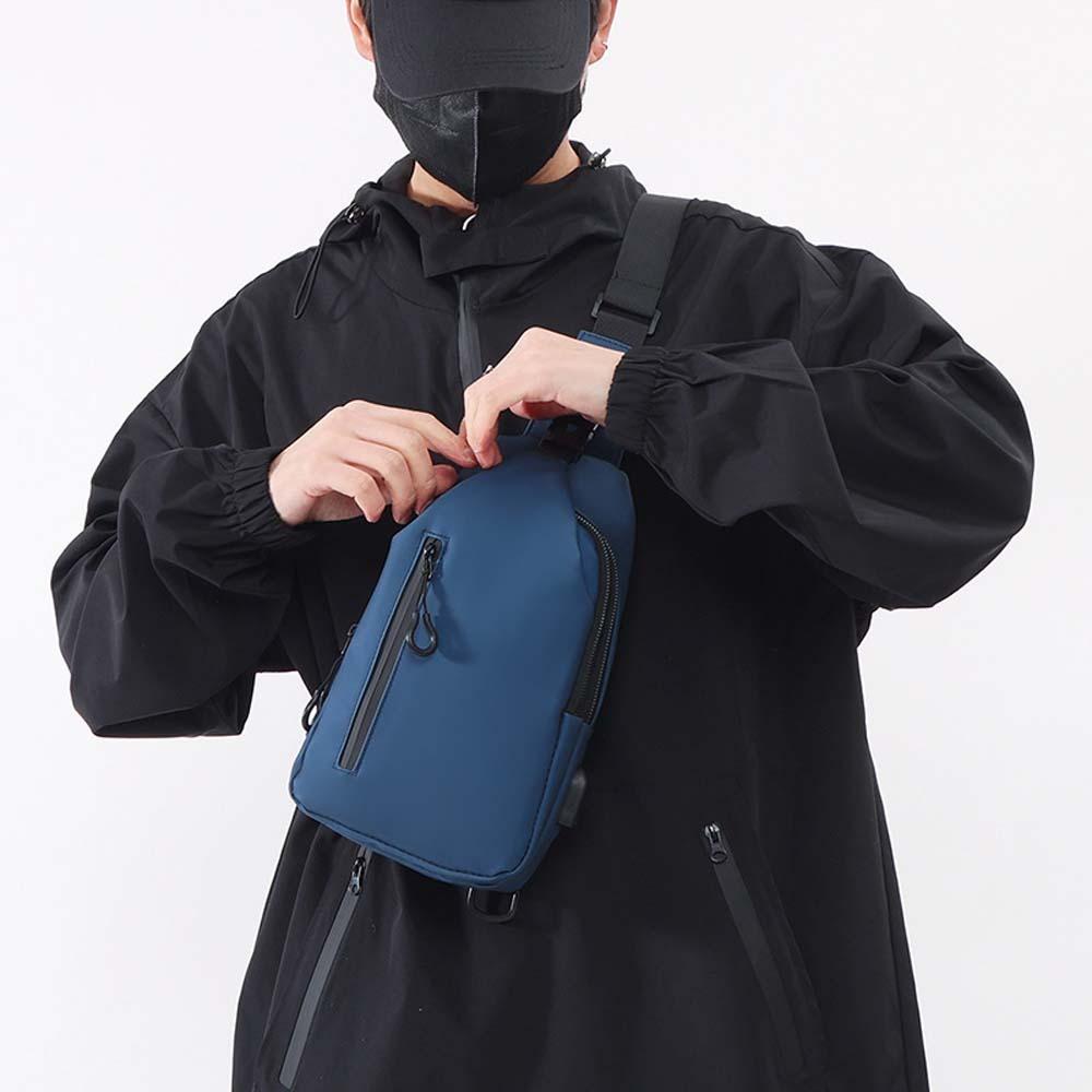 Adjustable Strap Outdoor Waist Bag Anti-splash Water Sports Walking Bag Men's Chest Bag Boys