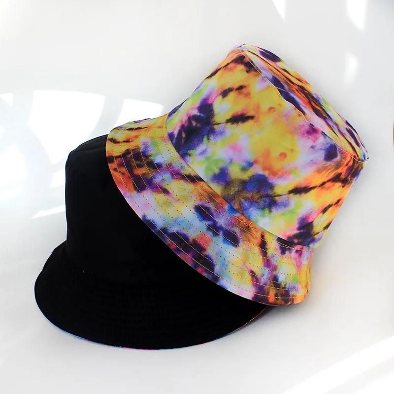New Street Graffiti  Men's Bucket Hat Double-Sided Hip Hop   Outdoor Women Caps Beach Sun Protect Fishing Unisex Bonnet