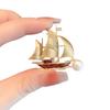 Smooth Sailing Sailboat Brooch High-end Light Luxury Elegant Feminine Brooch Suit Sweater Cardigan Corsage Accessory.