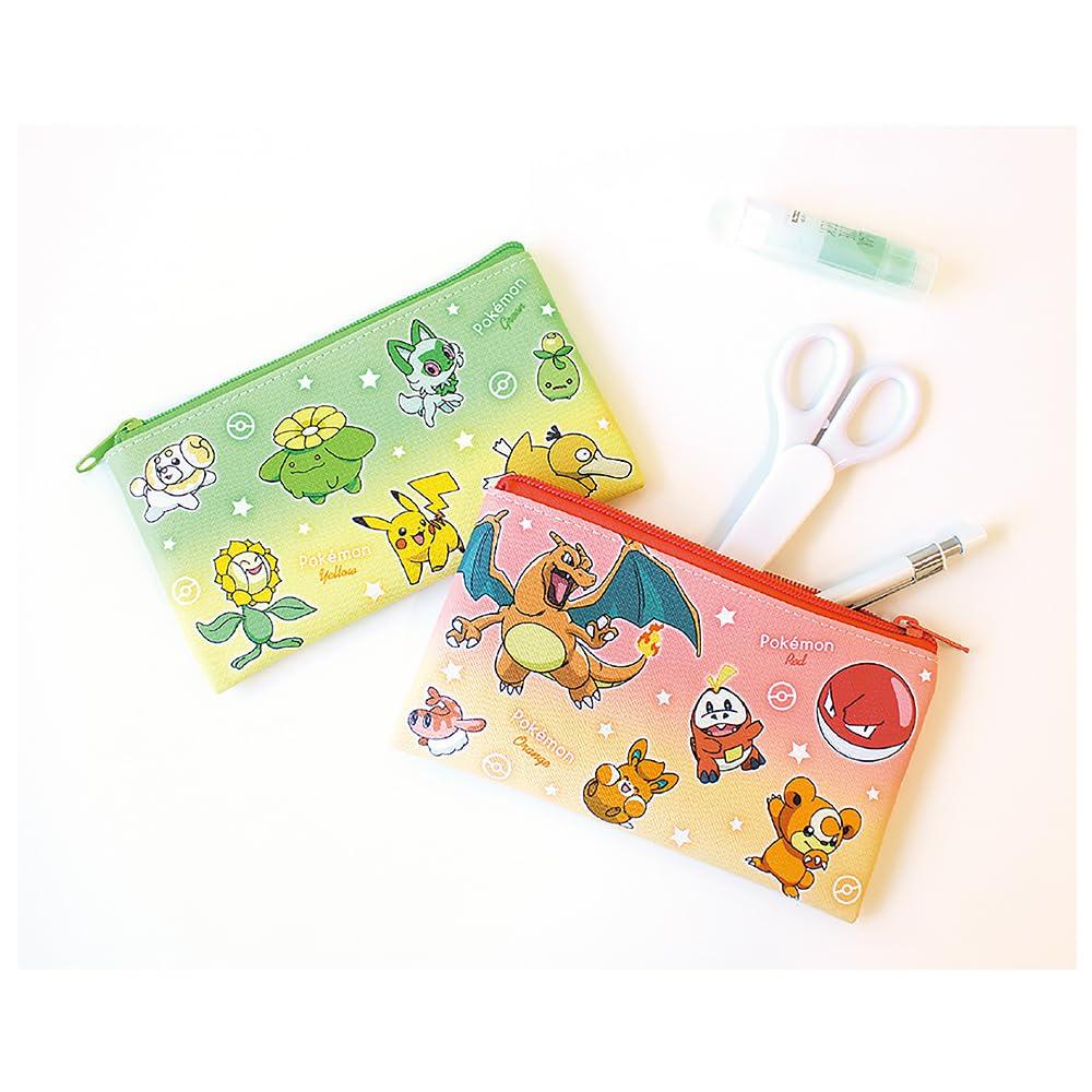 Tees Factory and Pachirisu Flat Multi Pouch Orange Pokémon Charizard, Booster, Dedenne, Teddy, Viridama, Hogtail, Darumaka, Sharitatsu, Torchic,