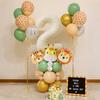 Jungle Animal Balloon Bunch Happy 1st Birthday Party Decorations Kids Favor Gifts Safari Animal Balloons Baby Shower Supplies