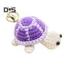 Knitted Turtle Keychain Exquisite Yarn Crochet Compact Size Portable Keyring Cartoon Style Mini Turtle Keychain