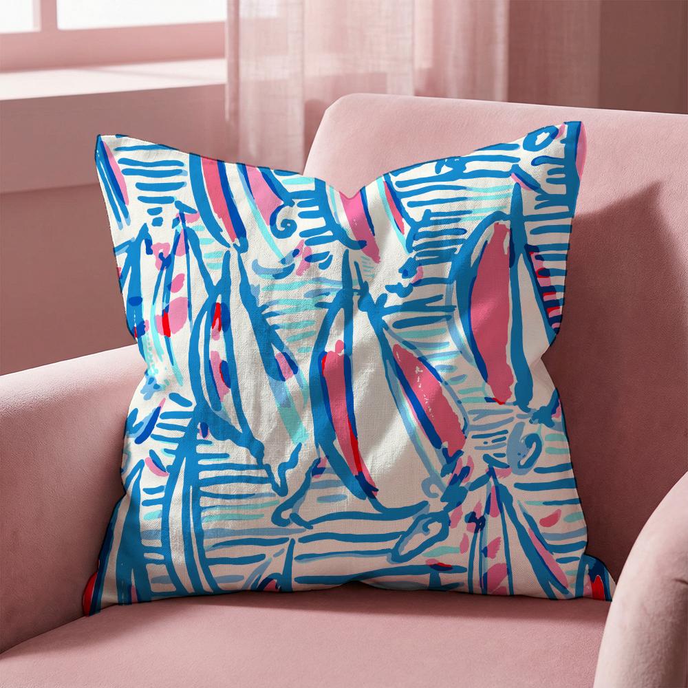 

L-Lilly Decor P-Pulitzer Cushion Cover Multi-Scene Pillow Cover for Home & Car - Reversible, Soft & Durable for Daily Use 30cmx30cm