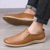 The First Layer of Cowhide One-pedal Casual Shoes Driving Business Tide Shoes Casual Lazy Foot Cover Low-top Small Leather Shoes