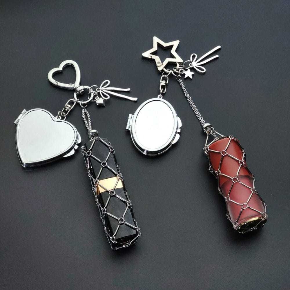 Interchangeable Lip Balm Bag Key Chain Charm Bag Accessories Lip Balm Keychain
